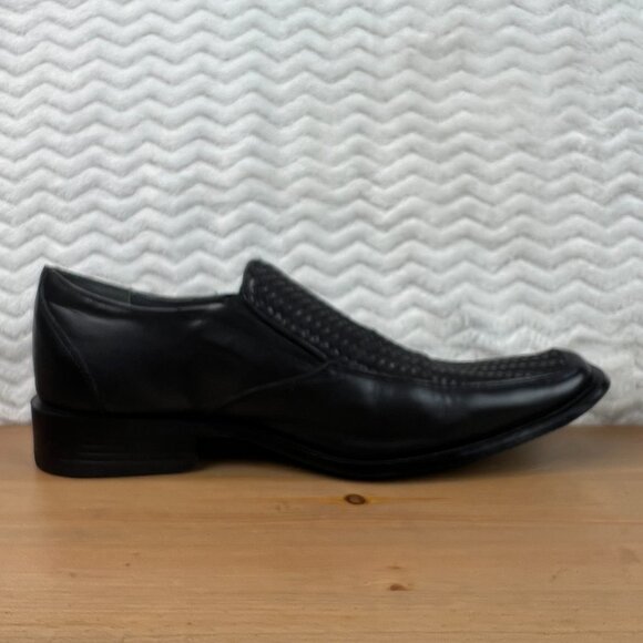 Woven Leather Mens Loafers Shoes Square Toe Retro Slip On Lamasini Sz 9 US EU 43 - Picture 14 of 16